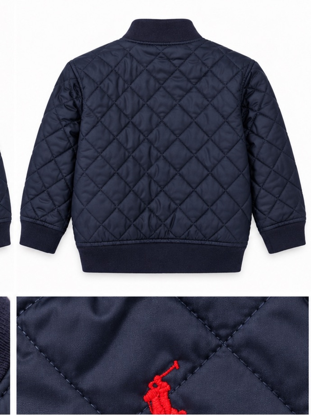 Ralph Lauren Navy Quilted Jacket 3/3T - Picture 3 of 5